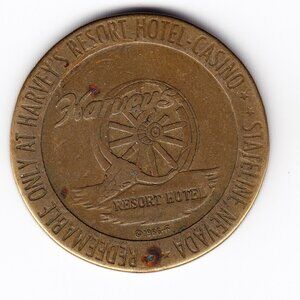 Harvey's Resort Hotel & Casino Lake Tahoe NV $1 Gaming Token (b109)